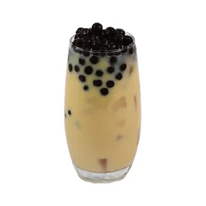 Wholesale 1kilo 0.8mm Chewy Quick-Cook Black Tapioca Pearls For Bubble Tea Ingredients