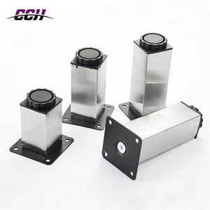 <span class=keywords><strong>Pieds</strong></span> carrés en acier inoxydable pour meubles, meubles, meubles, meubles, <span class=keywords><strong>pieds</strong></span> de canapé, <span class=keywords><strong>pieds</strong></span> réglables en hauteur pour la base de la table, la colonne montante du lit - Product Image 1