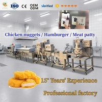 Ligne de production entièrement automatique de fabrication de galettes de hamburger, ligne de transformation de galettes de bœuf, de filets de poisson et de poulet, directement de l'usine