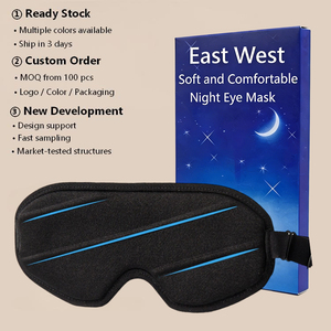 Masque de sommeil 3D personnalisé, ajustement adaptable <span class=keywords><strong>à</strong></span> toutes les tailles de tête, faible MOQ, service OEM/ODM - Product Image 1
