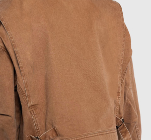 Camicie da uomo in cotone con bottone Casual a manica lunga personalizzata soccorso Vintage in cotone tessuto da lavoro <span class=keywords><strong>giacca</strong></span> Varsity in tela - Product Image 5