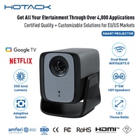 Hotack  Projecteur intelligent portable Google TV X5AD Full HD 1080P Home Cinéma 4K