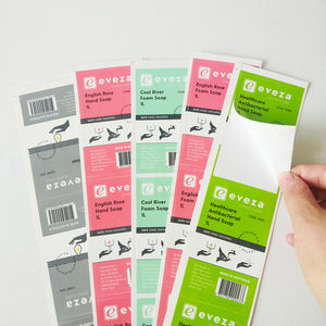 Tùy chỉnh thương hiệu máy in logo Jar xà phòng chai nhãn trắng mỹ phẩm PVC in ấn nhãn - Product Image 2