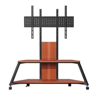 Soporte de madera moderno del carro de la TV DE LA BASE Rollo Led Pantalla LCD Tamaño grande 50 ''-100'' Soporte DE LA TV en ruedas