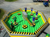 YOJA YJ-189 Jeu gonflable sportif Commercial Carnival Wipout Hot Meltdown Ultimate WipeOut - Matériau PVC, capacité 300 lbs