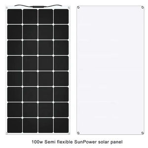 カスタマイズされたSunpowerセミフレキシブルソーラーパネル18W20W 40W 50W 100W 120W 150WキャンプカーマリンRVキャラバン用 - Product Image 3