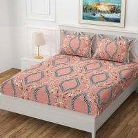 Literie de luxe pour hôtel, 100% coton, double brossage, imprimé 3D, 500TC, écologique, bio, motif floral réversible