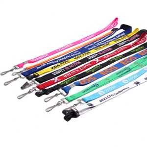 Bestom OEM Custom Printed <b>Polyester</b> <b>Lanyards</b> Eco-Friendly Thermal Transfer ID Badge Holder Durable Lightweight for Bulk - Product Image 3