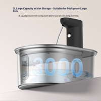 Fontaine à eau pour animaux de compagnie en acier inoxydable 304, alimentée par batterie, sans fil, distributeur d'eau automatique intelligent, fonctionnement silencieux, filtration pour