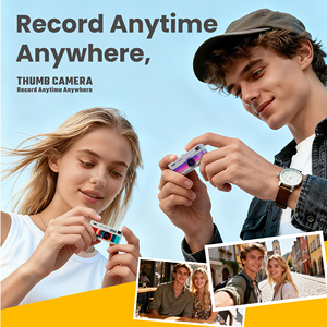 Mini caméra <span class=keywords><strong>portable</strong></span> rechargeable légère (26g) avec vision nocturne et flash LED, 24MP 1080P, idéale comme jouet ou cadeau pour enfants, pour des moments de plaisir quotidiens - Product Image 6