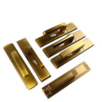Ensemble de poignée de porte et serrure intérieure dorée brillante, style français, moderne et simple, pour chambre à coucher, serrure de porte en bois mécanique silencieuse