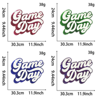 Patchs thermocollants en chenille à sequins et appliques brodées effet serviette pour la tenue de jour de match sportif et le DIY