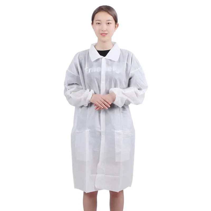 Mẫu miễn phí không thấm nước bảo vệ bảo hộ lao động kháng hóa chất an toàn Coverall dài tay áo phòng thí nghiệm phòng sạch gown
