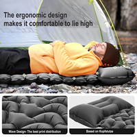 Matelas de Camping Gonflable Autogonflant avec Pompe à Pied, Tapis de Couchage Ultraléger en TPU Pliable pour Randonnée et Activités de Plein Air