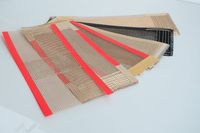 Courroie en tissu tissé uni résistant aux hautes températures, revêtue de PTFE double face, avec maille en fibre de verre sans alcali, personnalisée en usine