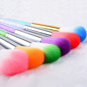 Brosse à poussière pour ongles avec manche diamanté, 6 couleurs, brosse de nettoyage individuelle pour manucure, pour l'élimination de la poudre d'art des ongles - Product Image 4