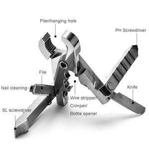 Multitool plier 10 trong 1 ngoài trời đa công cụ đa năng cắm trại công cụ thiết bị cho cắm trại ngoài trời hoạt động sửa chữa - Product Image 2