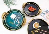 Plateaux de rangement créatifs en plastique blanc écologiques 3-en-1 pour collations, fruits, bijoux, parfums et cosmétiques