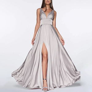 Della Bretella di modo Del Partito Senza Maniche Maxi Vestito Da Donna Estate <span class=keywords><strong>raso</strong></span> Slittamento Vestito Da Sera <span class=keywords><strong>lungo</strong></span> - Product Image 1