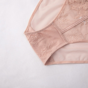 Braguitas de encaje ultrafinas y sexys con bordado hueco, lazos y cintura media, ropa interior transparente para mujer - Product Image 4