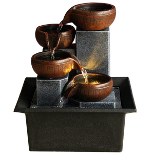 <span class=keywords><strong>Fontaine</strong></span> d'eau à flux laminaire sur table, en polyrésine, avec cascade et éclairage, pour intérieur et extérieur, vente en gros directe d'usine - Product Image 3