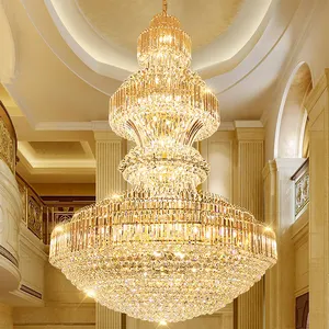 تصميم جديد لغرف المعيشة والفنادق الفاخرة الحديثة الذهب شنقا مصباح إضاءة Led الثريا الديكور