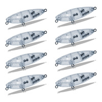 NOUVEAU OEM Leurre Artificiel Flottant Transparent Type Crayon 5,5 cm 6g pour la Pêche, Leurre Dur, Corps Vierge DIY