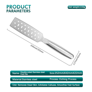 Logo personalizzato nuovo strumento rettangolare in acciaio inossidabile raschiante <span class=keywords><strong>per</strong></span> callo <span class=keywords><strong>per</strong></span> la cura del piede - Product Image 6