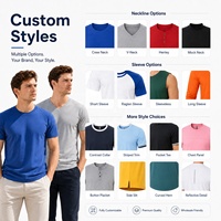 T-shirt personnalisé pour homme en tissu technique doux de qualité supérieure, col rond vierge pour impression, vêtements de marque, vente en gros OEM en vrac
