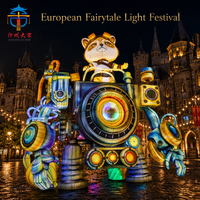 Lanterne robot LED artisanale en soie, étanche, pour festivals
