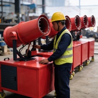 Canon de pulvérisation agricole de 60 m avec distribution uniforme des gouttelettes pour la pulvérisation de pesticides dans les vergers