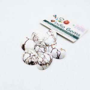 พลอยแจสเปอร์รูปทรงคาโบชองสีขาวลายประณีตระดับพรีเมียม  คุณสมบัติพิเศษ ได้รับการรับรองจากผู้ตรวจสอบอิสระ ไม่มีรูเจาะ - Product Image 1