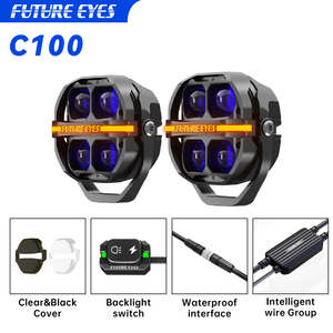 Faro Ausiliario per Auto FUTURE EYES C100 180W, Design Originale, Luce LED Esterna, Kit di Aggiornamento Luci <span class=keywords><strong>Fuoristrada</strong></span>, <span class=keywords><strong>Fari</strong></span> <span class=keywords><strong>Fendinebbia</strong></span> LED - Product Image 2