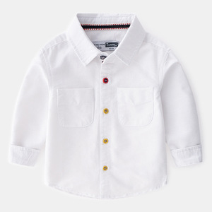 Chemises à manches longues décontractées noires unies pour garçons - Polyester/Coton Imperméables et coupe-vent Nouveau produit pour les distributeurs - Product Image 3