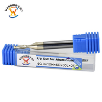 Warrior 6mm CNC mèches de coupe 2 cannelures en aluminium fraise Aitin revêtement personnalisé OEM ODM Support outils de tour
