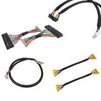 Câble adaptateur LVDS 40 broches 1CH 6BITV, faisceau de câbles avec isolation PVC/PTFE, conducteur en cuivre étamé, homologué 12V pour applications électroniques