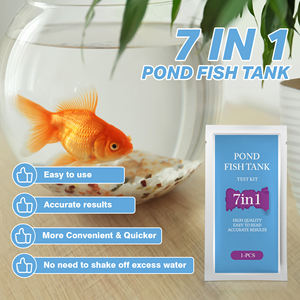 Nouvelle cassette de test d'<span class=keywords><strong>aquarium</strong></span>, kit de test d'eau pour <span class=keywords><strong>aquarium</strong></span> et étang 7 en 1, OEM, test de la dureté du carbonate, du pH, du chlore, des nitrites, des nitrates - Product Image 6