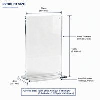 Support de menu magnétique en acrylique transparent en forme de T, présentoir de table autoportant pour restaurant, idéal pour la publicité moderne et le rangement