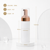 Flacon pompe cylindrique de luxe haut de gamme pour nettoyant moussant, emballage pour nettoyant visage, vente en gros, personnalisable avec logo