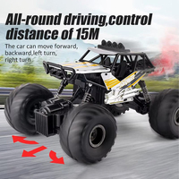 Voiture télécommandée 1:14 4CH 27Mhz, voiture tout-terrain RC avec fonction d'éclairage et de pulvérisation de brume, jouet de voiture RC