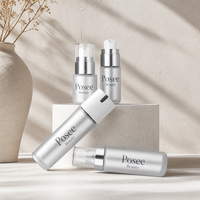 Ensemble de flacons cosmétiques Posee Beauty PP-S43 ; Flacons en plastique PET vides pour lotions, sérums, nettoyants pour le visage, sérigraphie