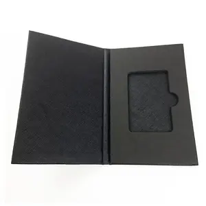 Tùy Chỉnh Logo Tên Chủ Thẻ Cuốn Sách Phong Cách Thẻ Ghi Nợ Bảo Vệ Hộp Giấy Với EVA - Product Image 1