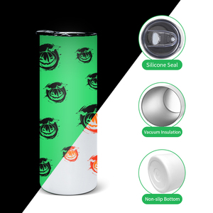 Customized <strong>Halloween</strong> <strong>Cup</strong> Printed 304 Stainless Steel Double Wall Green Blue Glow-in-dark Printing Decal 20 oz Tumbler In-Stock - Product Image 3