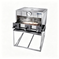 Four à salamandre au gaz commercial pour poisson, poulet et steak, 380V 6kW, grillage rapide