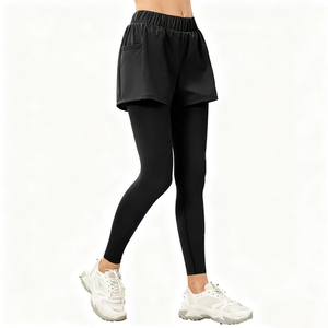 2 合 1 瑜伽打底裤短裤和长裤女式运动服长裤适合健身房健身 - Product Image 5