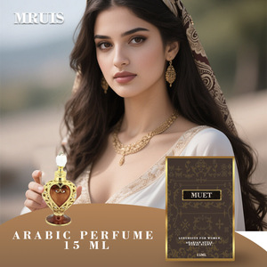Luxury 15ml Glass Dropper Bottle Screw Cap Dubai Arabic Heart-Shape Essential Oil for Skin Care Travel <strong>Sets</strong> <strong>Perfume</strong> <strong>Mini</strong> - Product Image 2