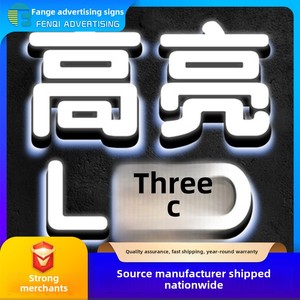 Mini LED chiếu sáng dấu hiệu trong neon ánh sáng màu xanh đen trắng thép không gỉ & nhựa PVC chữ cho mục đích quảng cáo - Product Image 2