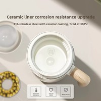 Mug isotherme à double paroi en céramique avec infuseur à thé, grande capacité, portable pour la maison, le bureau et l'extérieur