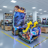 Machine d'arcade de tir dynamique 4D Dragon Knight à monnayeur pour 2 joueurs, simulateur de tir au pistolet, jeu d'amusement avec lecteur de carte