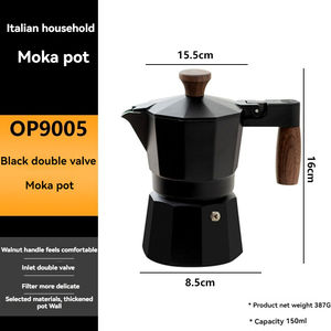 Machine à expresso italienne à extraction de pot de moka à double valve avancée <span class=keywords><strong>cafetière</strong></span> <span class=keywords><strong>Vintage</strong></span> maison extérieure Portable - Product Image 5